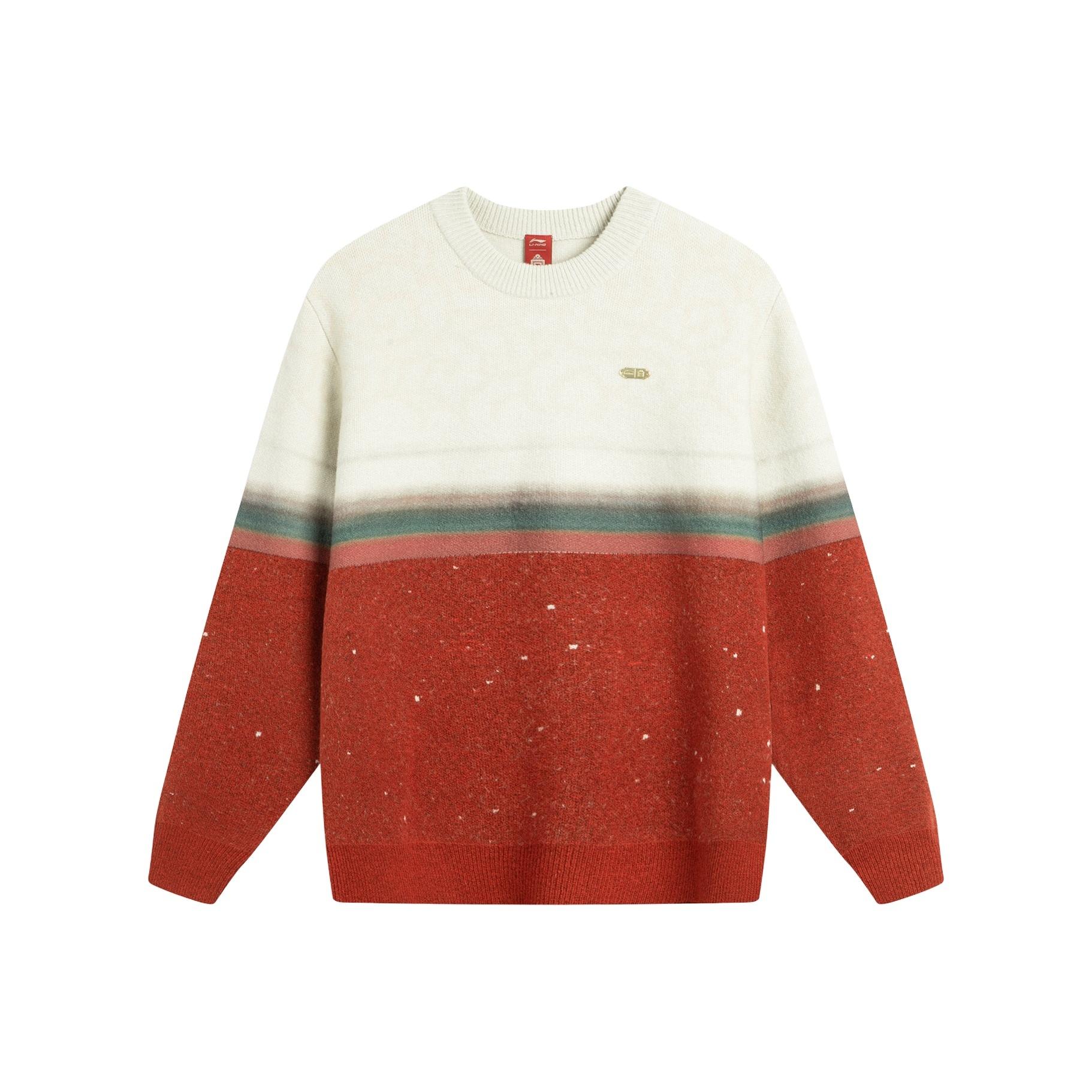 

Свитер вязаный с круглым вырезом и логотипом-надписью серии Li Ning Sports Lifestyle для мужчин AMBV387-1 3XL