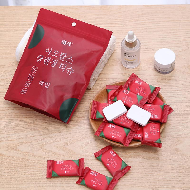 20/100pcs Compressed Towel Disposable Portable Face Towel Cotton Tissue Suitable For Travel Camping Hiking Sports Beauty Salons