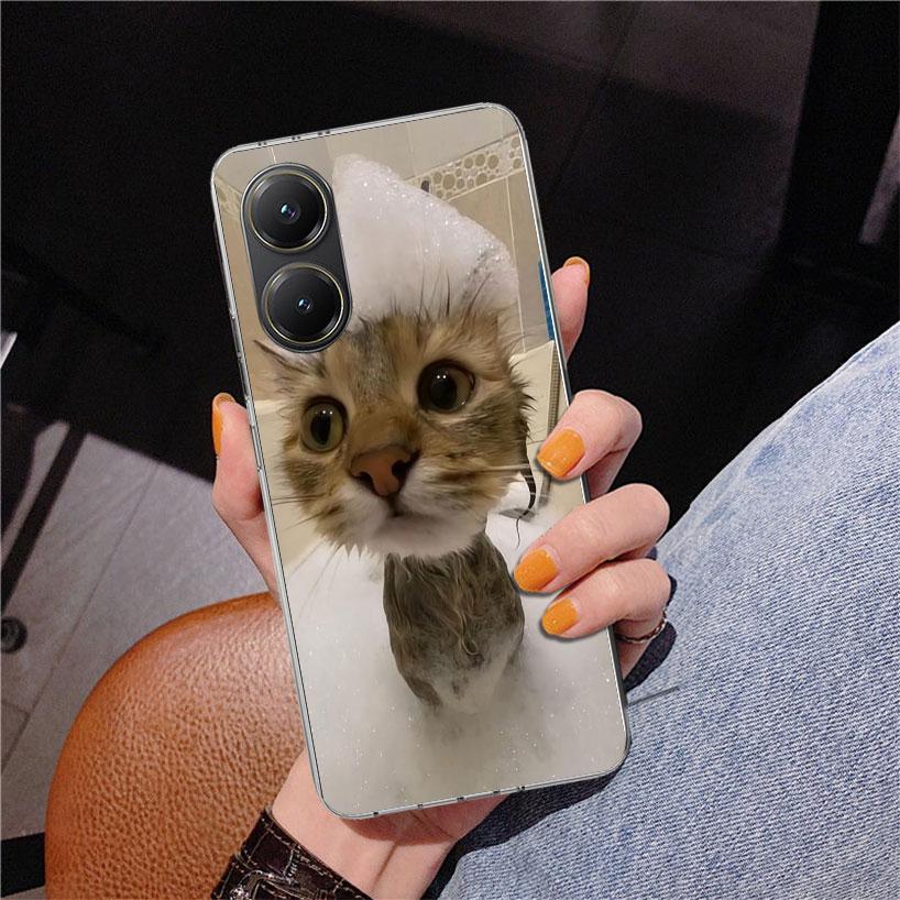 Pet Cat Funny Memes Phnoe Case for Xiaomi Poco X5 X6 X7 Pro X4 Gt F7 Ultra M8 M7 Redmi 15C 15 13C 13 12C 12 Unique Cover Coque P