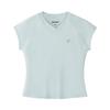 Fusioneer Short Sleeve Solid Color V-Neck T-Shirt Women Tops T11W625106G-LG