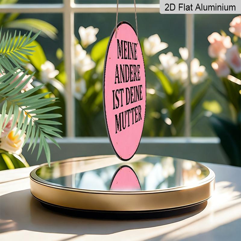 2D Flat German Retro Aluminum Wall Decorations in Various Sizes. A Humorous "My Other Half Is Your Mom" Slogan Makes for A Funny Gift for Friends