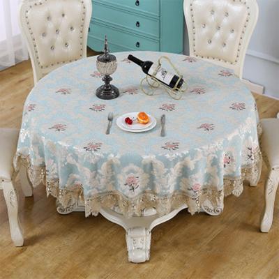 Nouvelle Nappe Ronde Design Dentelle Brodée Nappe Imperméable Européenne Dîner Café Nappes Décoration Maison