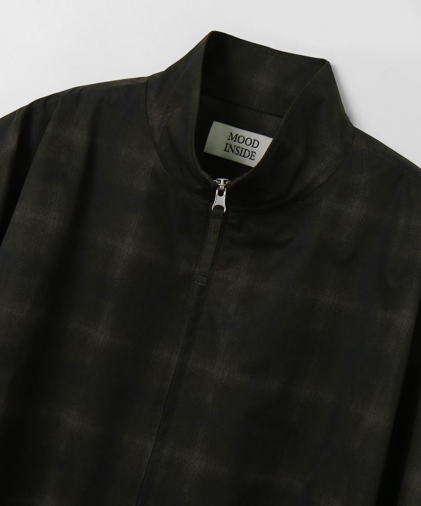 Mood Inside Shadow Check Windbreaker_Green