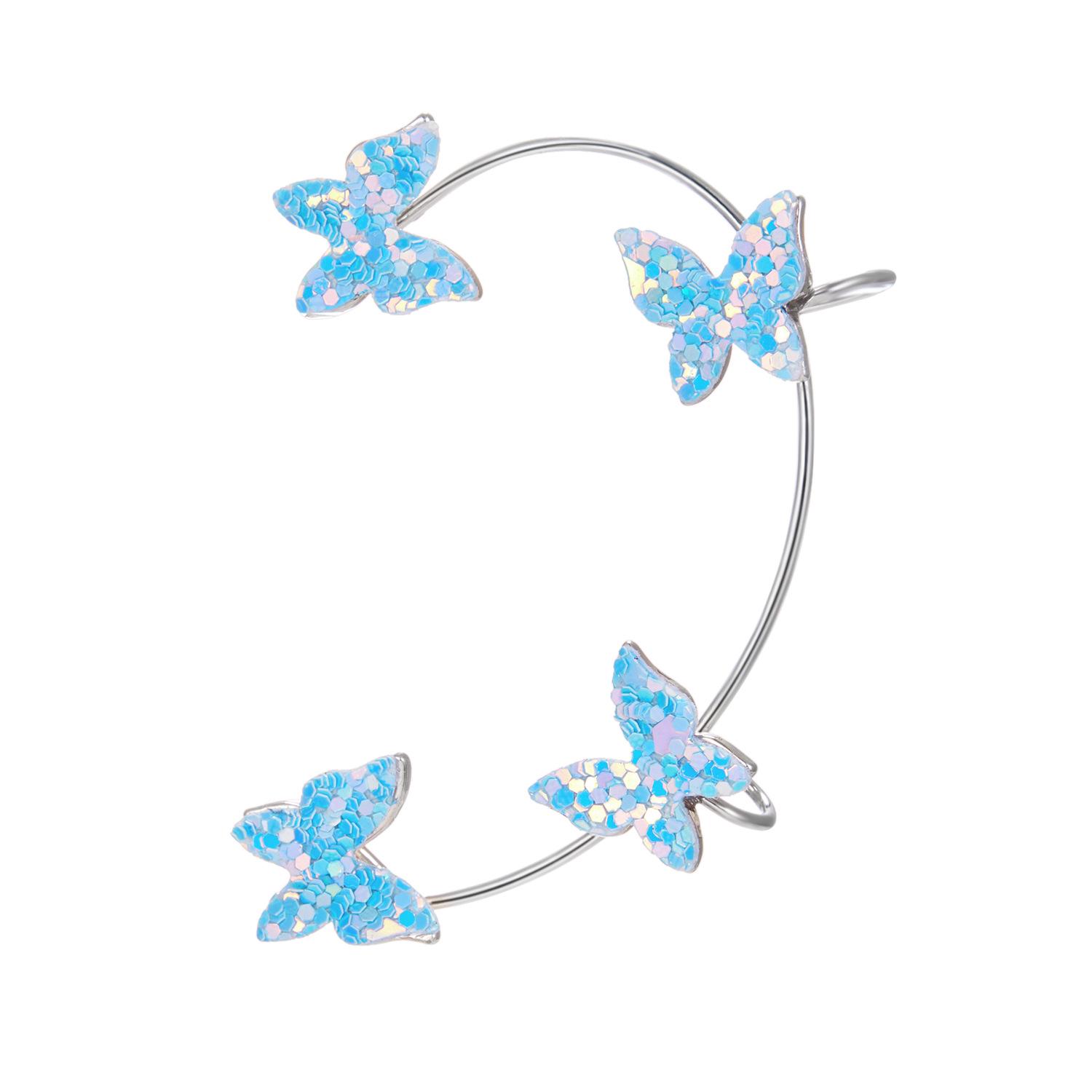 

«Модные клипсы-бабочки для ушей: Пирсинг не требуется, 4 пайетки-бабочки для женщин