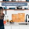 Three-Piece Bamboo Double-Sided Cutting Board Set - Customizable Engraving