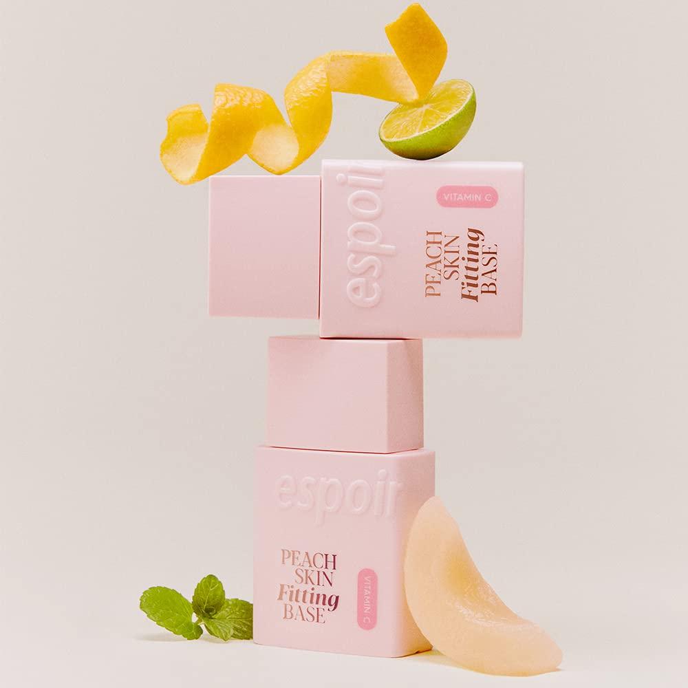 espoir Peach Skin Fitting Base All New 30ml Makeup Base Primer Pore Covering Prevents breakage Korean Cosmetics espoir official SPF50+ PA++++, Tone-up