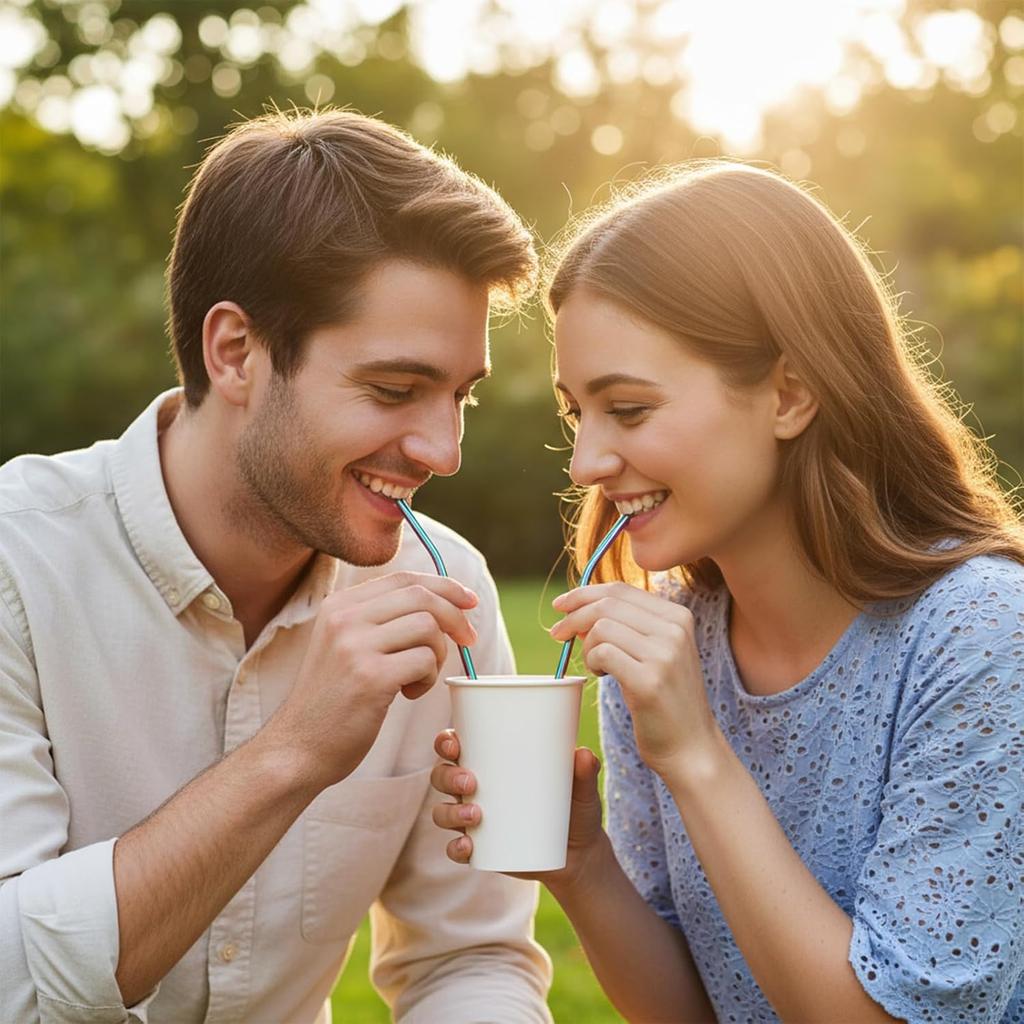 8 Pcs Stainless Steel Straws 12 inch Long Reble Colorful Metal Bent Straw with 4 Pieces Cleaning Brush for 100oz Drinking Reble Tumblers Accessories