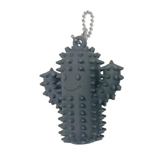 

Spiky Silicone Cactus Fidget Toy Stress Relief Smiling Cactus Keychain A