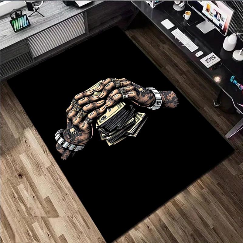 1Pc Dices Print Rug - Home Decoration Carpet For Living Room Bedroom Flooring Computer Chair Area Rug