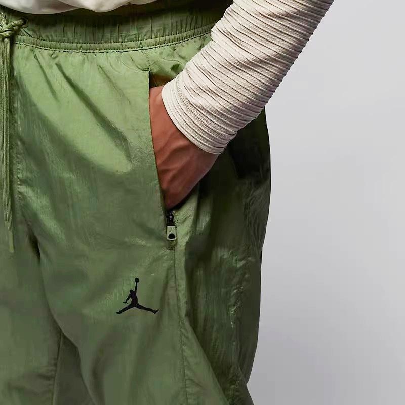 Nike Logo Print Drawstring Cuffed Knit Joggers Men Bottoms Dark-Green DX9374-340