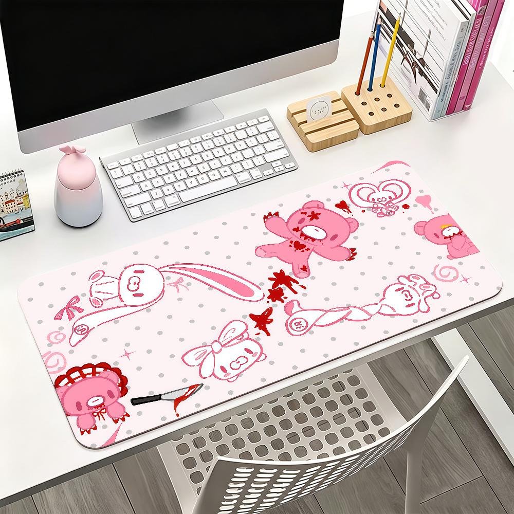 Cute G-Gloomy B-Bear Mouse Pad Square Office Gaming Desk Mat Waterproof Non-Slip Rubber Decorative