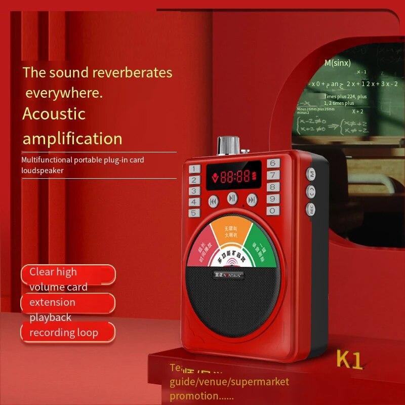 LED displej Mini rádio Bluetooth TF karta Venkovní přenosný reproduktor Vysoce hlasitý reproduktor Vysoce výkonný záznam pro starší osoby