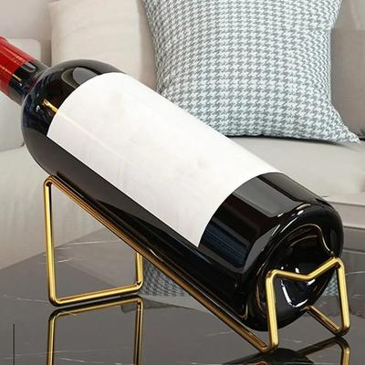 Wine Rack Display Bottle Beer Holder Champagne Stand Drink Shelf Stainless Steel Simple Household Bar Counter Decoration