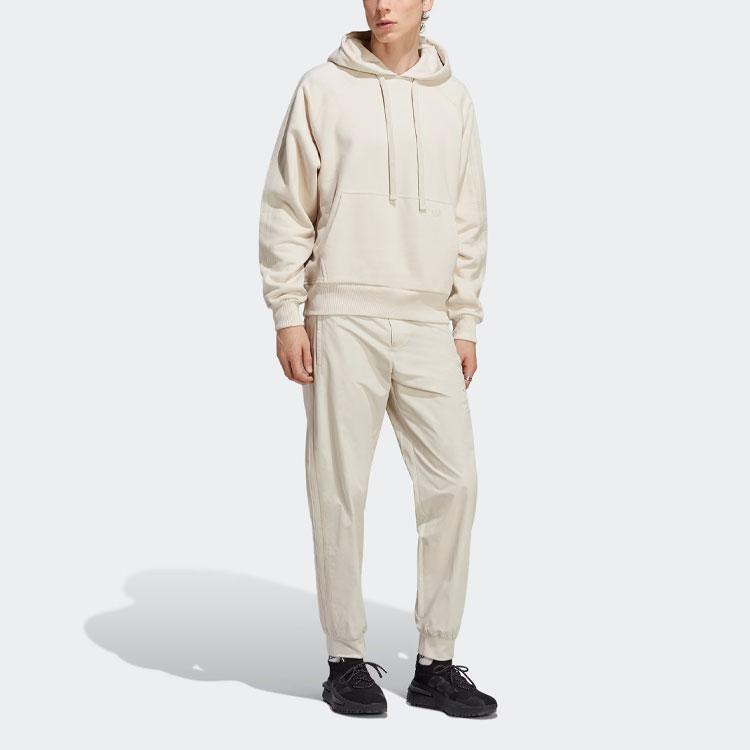 Adidas Originals Trefoil Blue Version Solid Logo Hoodie Men Sweatshirt Khaki IA2449