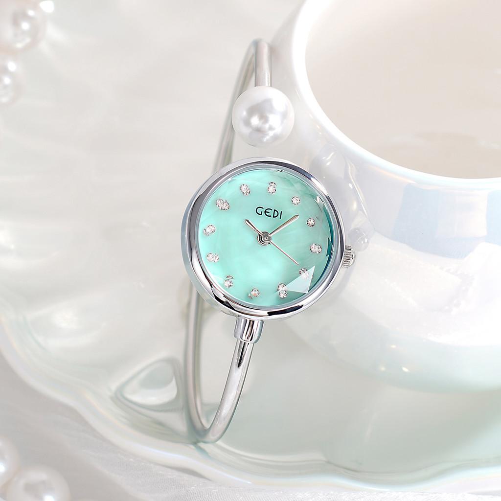 Gedi Pearl Watch For Women With Waterproof Quartz Movement And Elegant Bracelet Strap