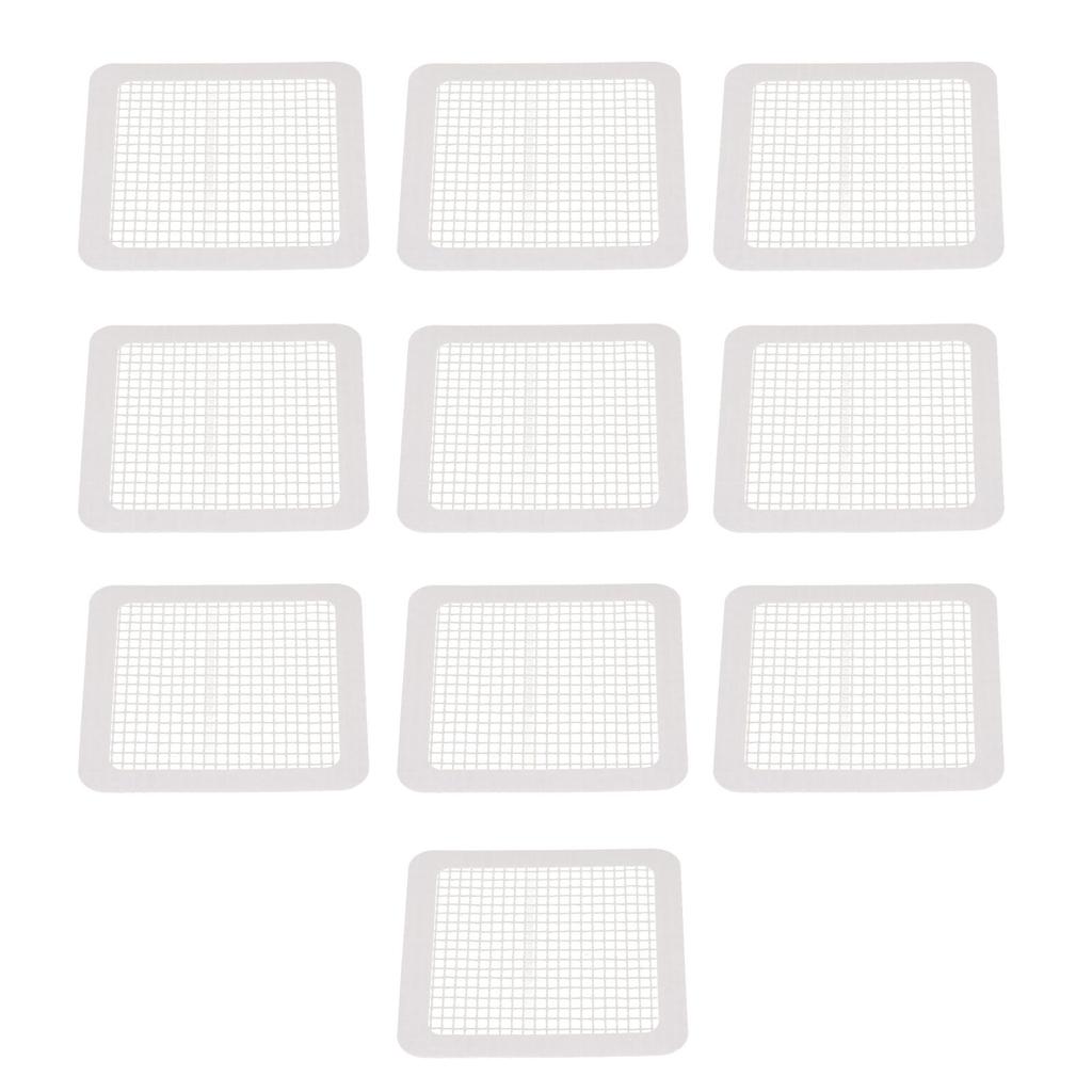Disposable Shower Drain Cover Waterproof Adhesive Mesh Sticker Drain Hair Catcher for Bathroom Kitchen 10pcs Square