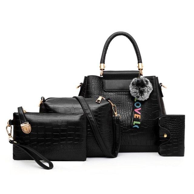 Buy 4pcs Luxury Designer Handbag Set Fashion Brand Crocodile