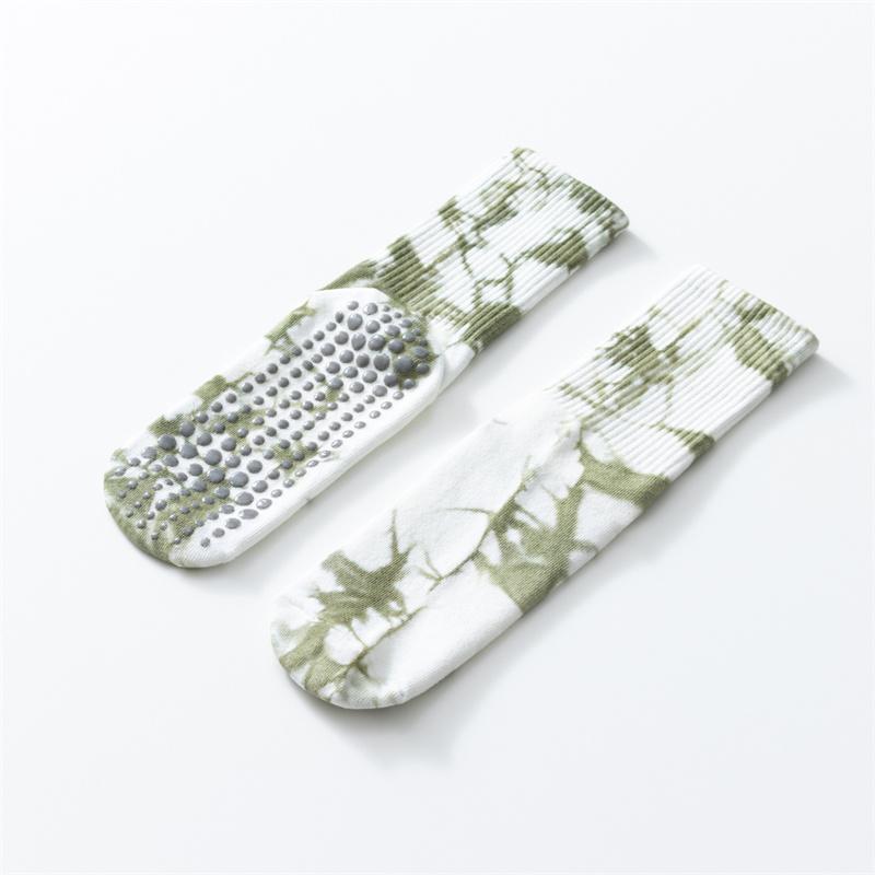 Neue Herbst- und Winterserie mit Batik-Ahornblatt-Motiv, Yoga-Socken, Verdickt, Anti-Rutsch, Fitness-Boden-Socken