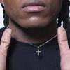 Mini Vollstein Kreuz Anhänger Halskette Hip Hop Guochao Schlüsselbein Kette Vielseitig