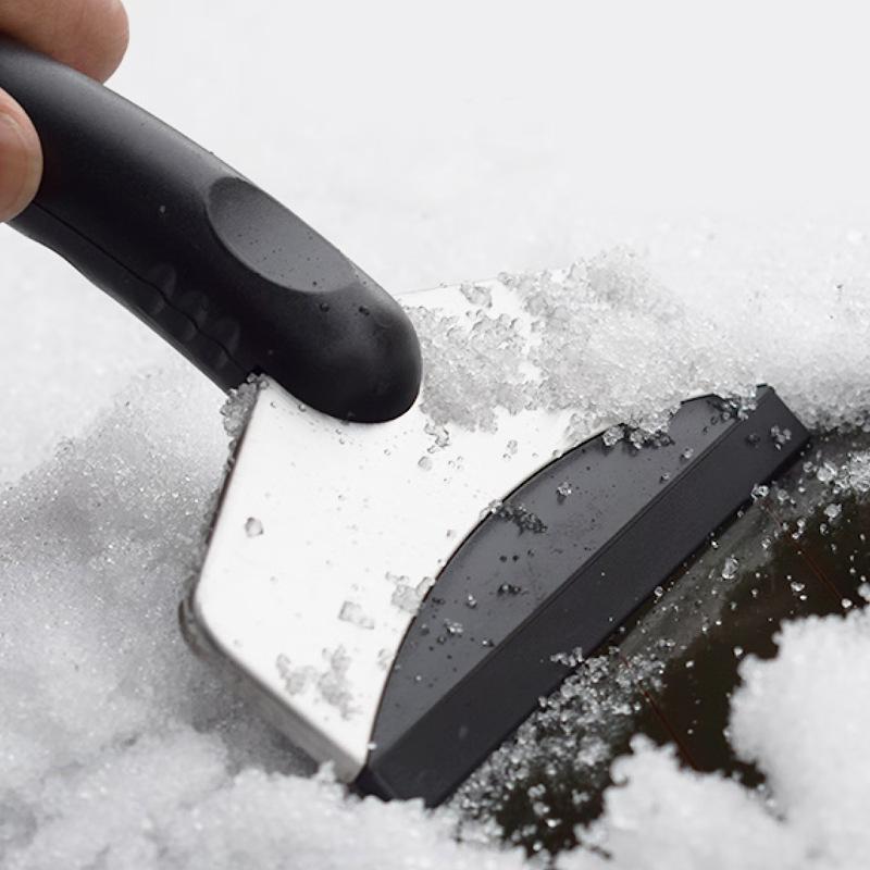 1Pcs Snow Removal Shovel Car Ice Scraper Windshield Glass Defrost Removal Automotive Winter Stainless Steel Car Accessories