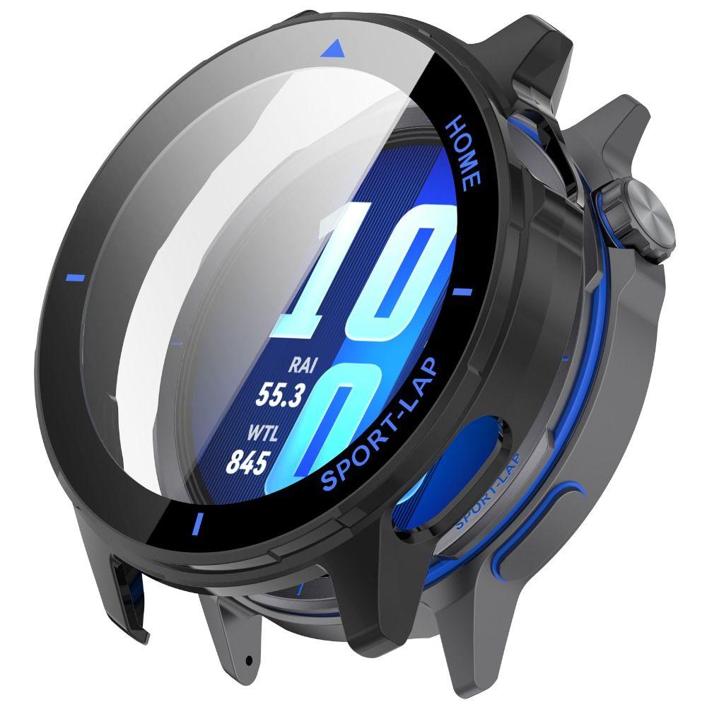 PC+Tempered Protective Case Full Coverage Shockproof Screen Protector Anti-Scratch Cover Shell for Huawei Watch GT Runner 2