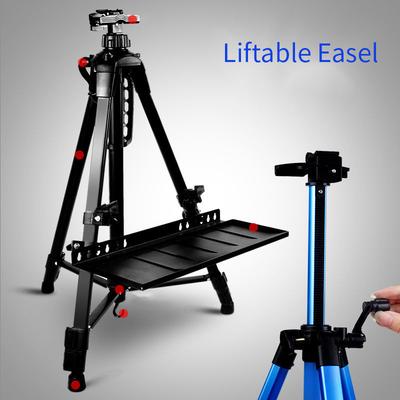 Portable Aluminum Alloy Liftable Easel Foldable Painting Tripod Art Student Specific Sketching Tool Holder