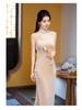 2025 Linxiangman Velvet Cheongsam: Retro Shanghai-Inspired Sleeveless Long Dress
