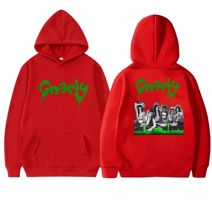 Korea Kpop KATSEYE 2026 Album Double Sided Graphic Hoodies Autumn Winter Men Women Trend Y2k Sweatshirt Unisex Fleece Pullover