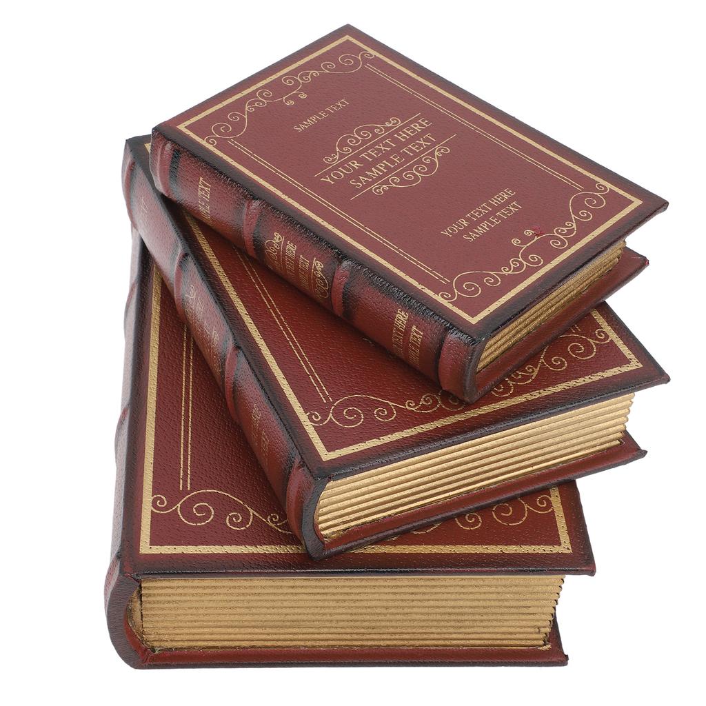 Decorative Vintage Book Shaped Trinket Storage Box Decorative Book Boxes for Office Model Photo