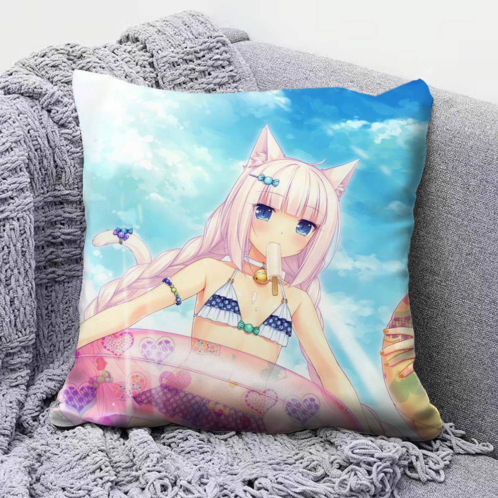 Nekopara Anime Girl Game  Home Sofa Cushion Covers and Aecorative Custom Pillow Covers