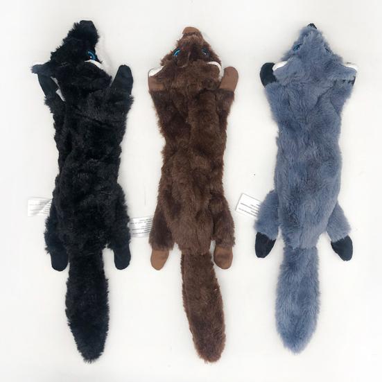 Pet Chew Toy with Built-in Sound Generator Anxiety Relief Wolf Shape Plush