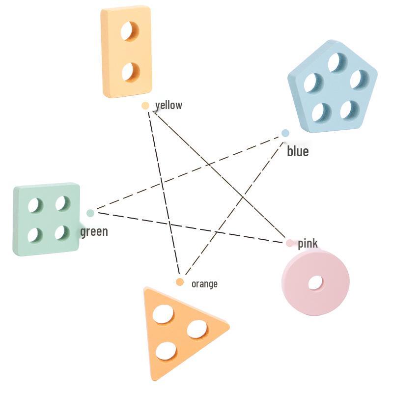 Montessori Geometric Stacking Rings: Early Education Toys for 1-3 Year Olds