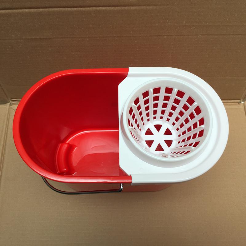 Enhanced Rectangular Mop Bucket with Hand-Press Squeeze for Easy Cleaning - Durable Plastic Design for Household Use