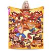 C-Crash B-Bandicoot Decke Warm Weich Grafisch Plüsch Bettwäsche Überwurf Für Mädchen Jungen Heimdekoration Flanell Tagesdecke Bettbezug