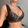 Floral Lace Front-Closure Push-Up Bra