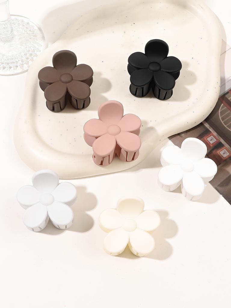 6Pcs Flower Clips-Shark Clip For Back Of Head Plate Hair Ponytail Hair Claw-Applicable To Ladies And Girls Premium