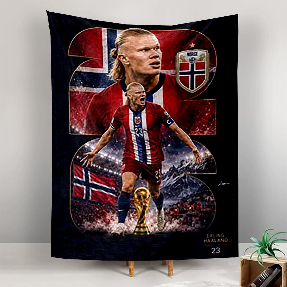 Tapestry Erling Haaland Norway 2026 World Cup Trophy Poster Wall Hanging
