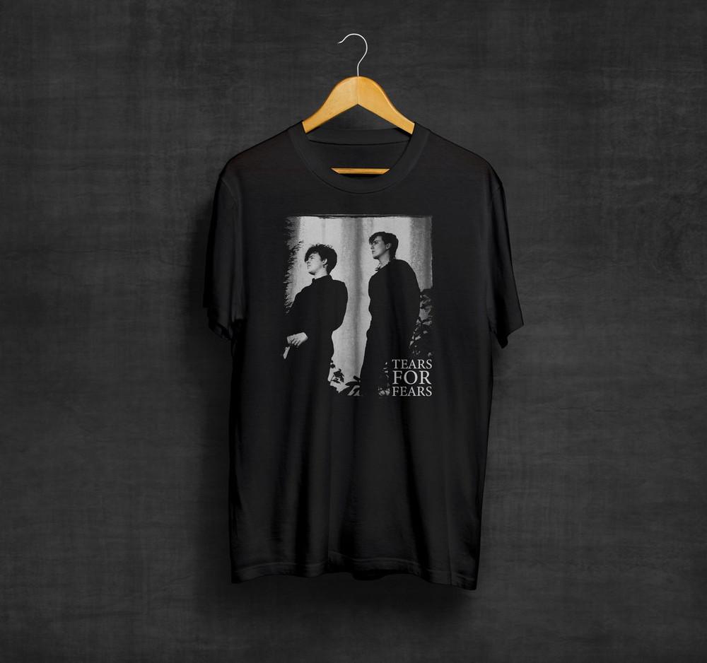 Tears For Fears Black T-Shirt, Band Shirts Synthpop New Wave Pop Rock Unisex Tee