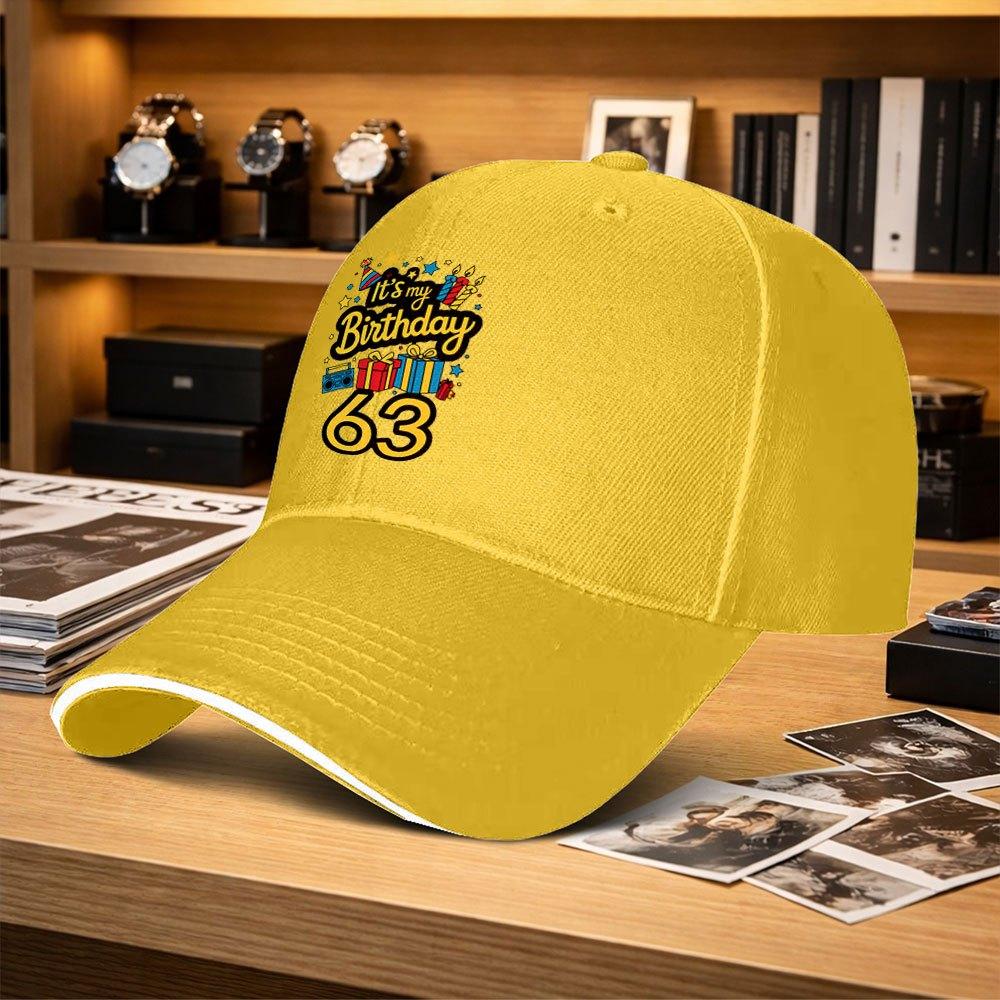 rd Birthday Party Adjustable Sandwich Baseball Cap  Trendy Printed Duckbill Hat for Fishing Golf Camping Hiking