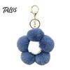 Women Bag Charm Plush Flower Keychain for Handbags, Five-petal Charm, Aesthetic Handbag Pendant Fluffy Backpack Hanging Accessory Soft