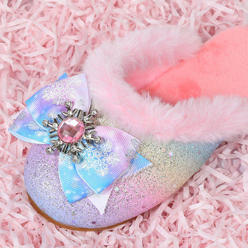 Zapatillas de Invierno Cerradas Antideslizantes de Felpa para Niñas Princesa