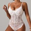 Color Underwire Lace Elegant Solid Bodysuit Sexy Slimming And Supportive