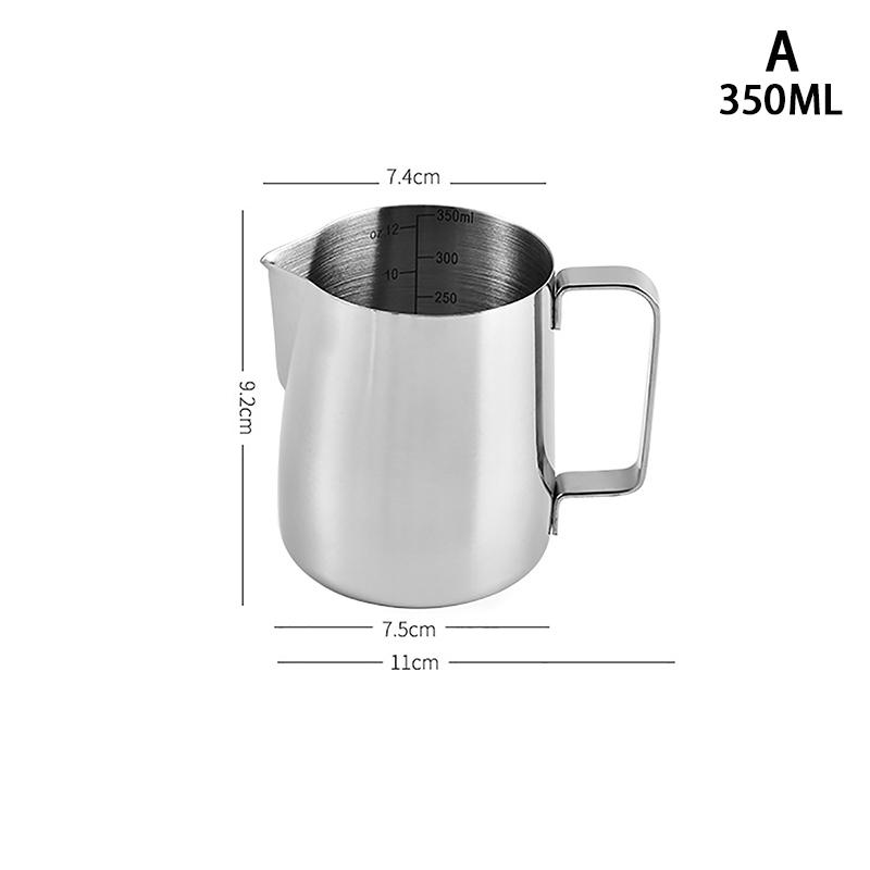 

Coffee Milk Frothing Jug Latte Art Milk Frother Pitcher Stainless Steel Measurement Jug Espresso Barista Tool Accessories 350ML