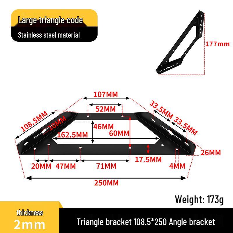 Stainless Steel L-shaped Corner Bracket Reinforcement Support for Furniture