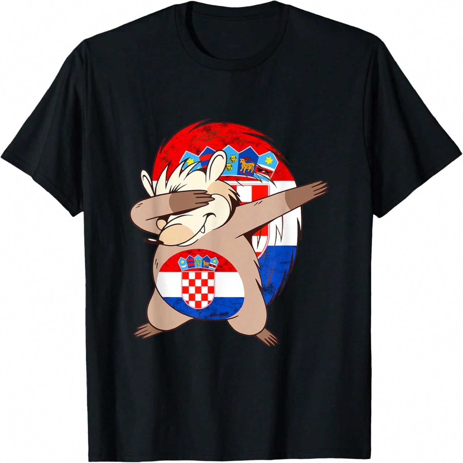 Hrvatska Hedgehog Croatian Soccer Team Croatian Flag Croatia T-Shirt S