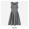 College Style Sleeveless Dress Set for Students and Teachers - Vest & Shirt Outfit for Interviews and Teaching