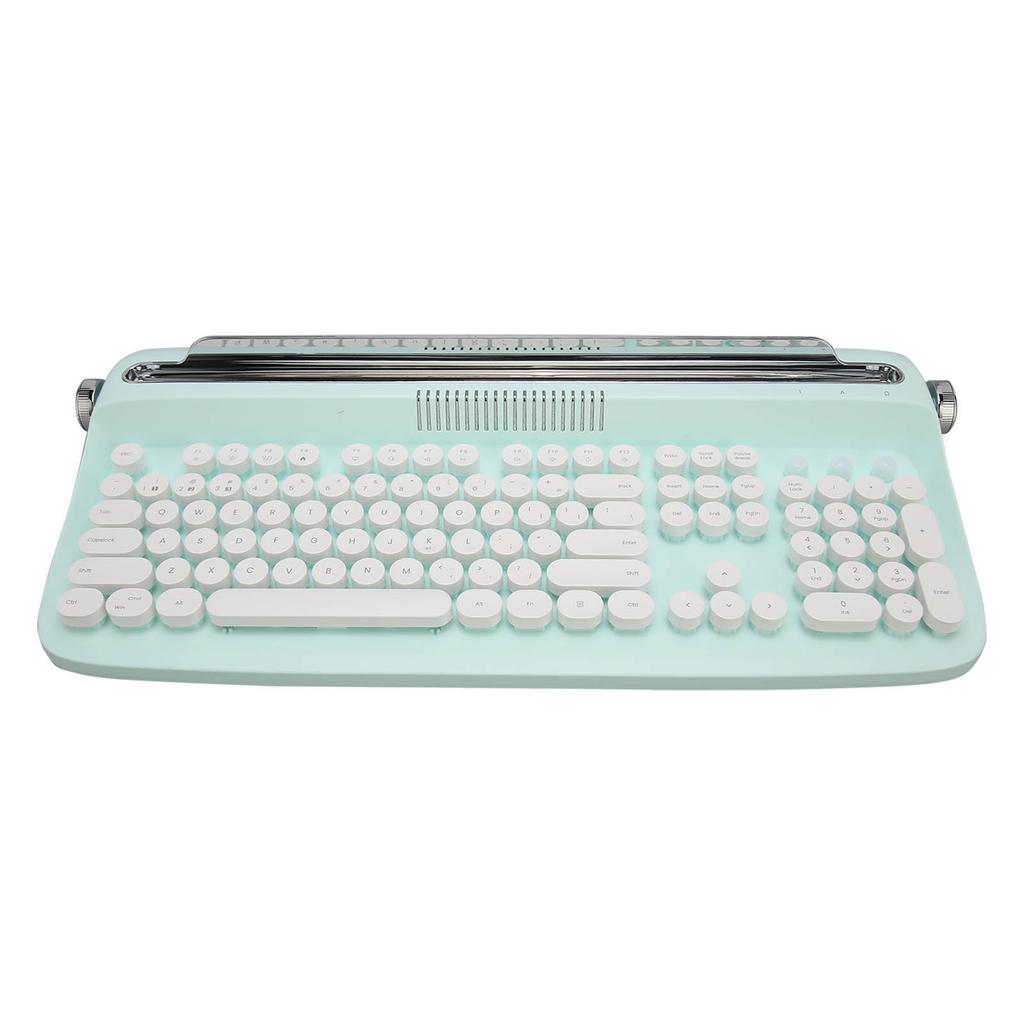 Wireless Typewriter Keyboard Retro 104 Keys 5.0 Integrated Stand Tablet Keyboard for Smart Phone Laptop