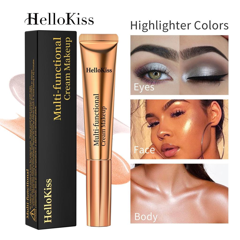 Blush High-gloss Grooming Multi-functional Makeup Pen, Pearlescent Fine Glitter Brightening Facial Grooming Cream