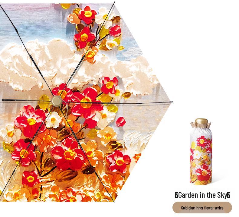 50% Reducere Umbrelă Mini Ultralight de Soare pentru Femei - Compactă, Portabilă, Design Capsulă Pliabilă