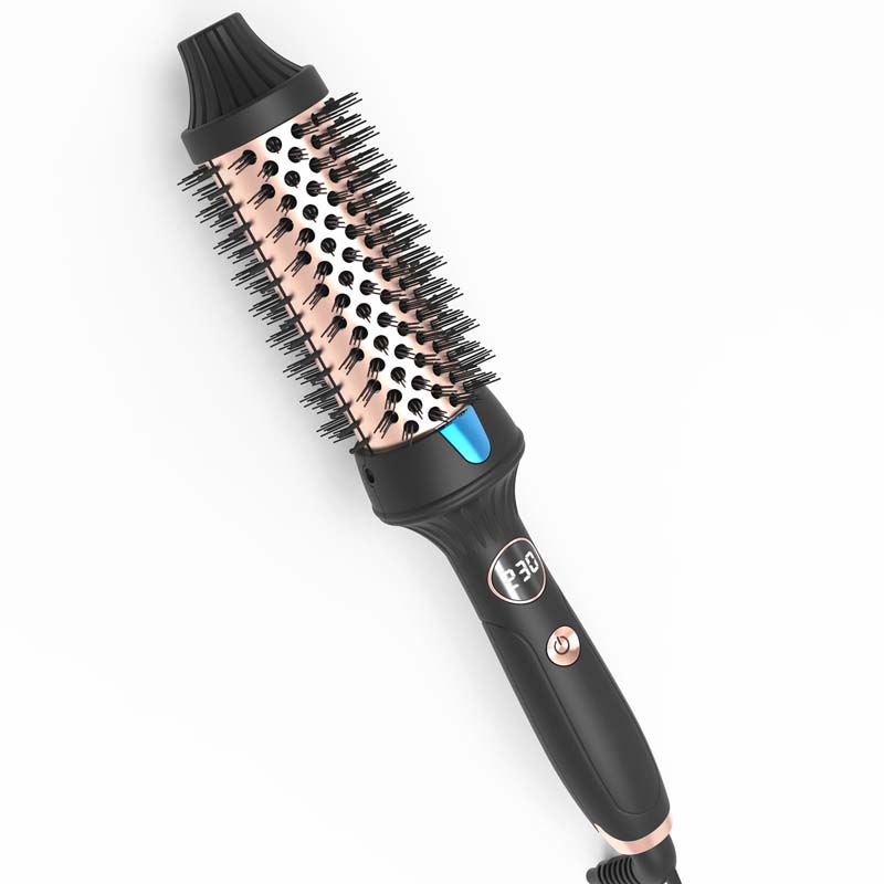 Hot Heated Curling Brush Ceramic Tourmaline Negative Iron Hot Comb Fast Heating Household Ionic Curling Brush